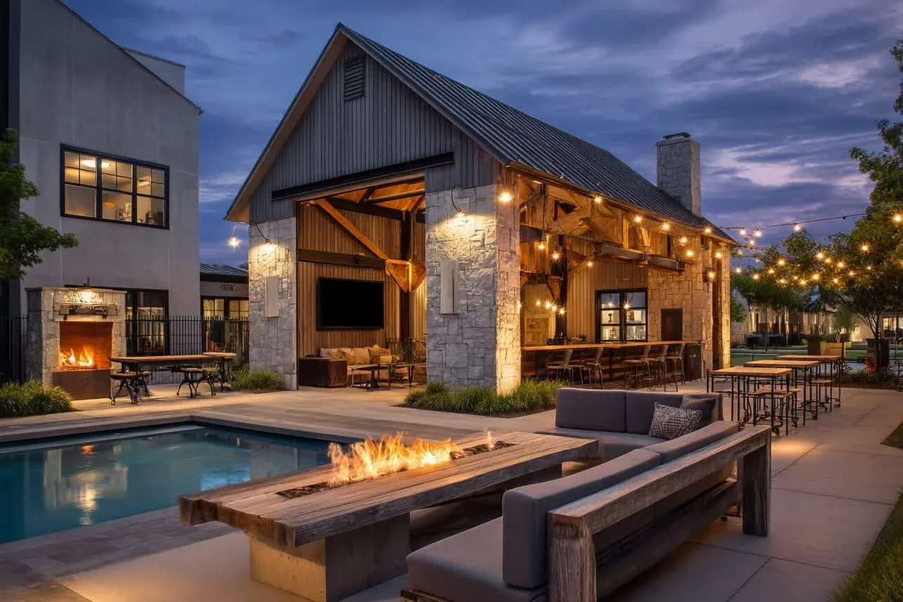 Fire pit — evening entertaining space