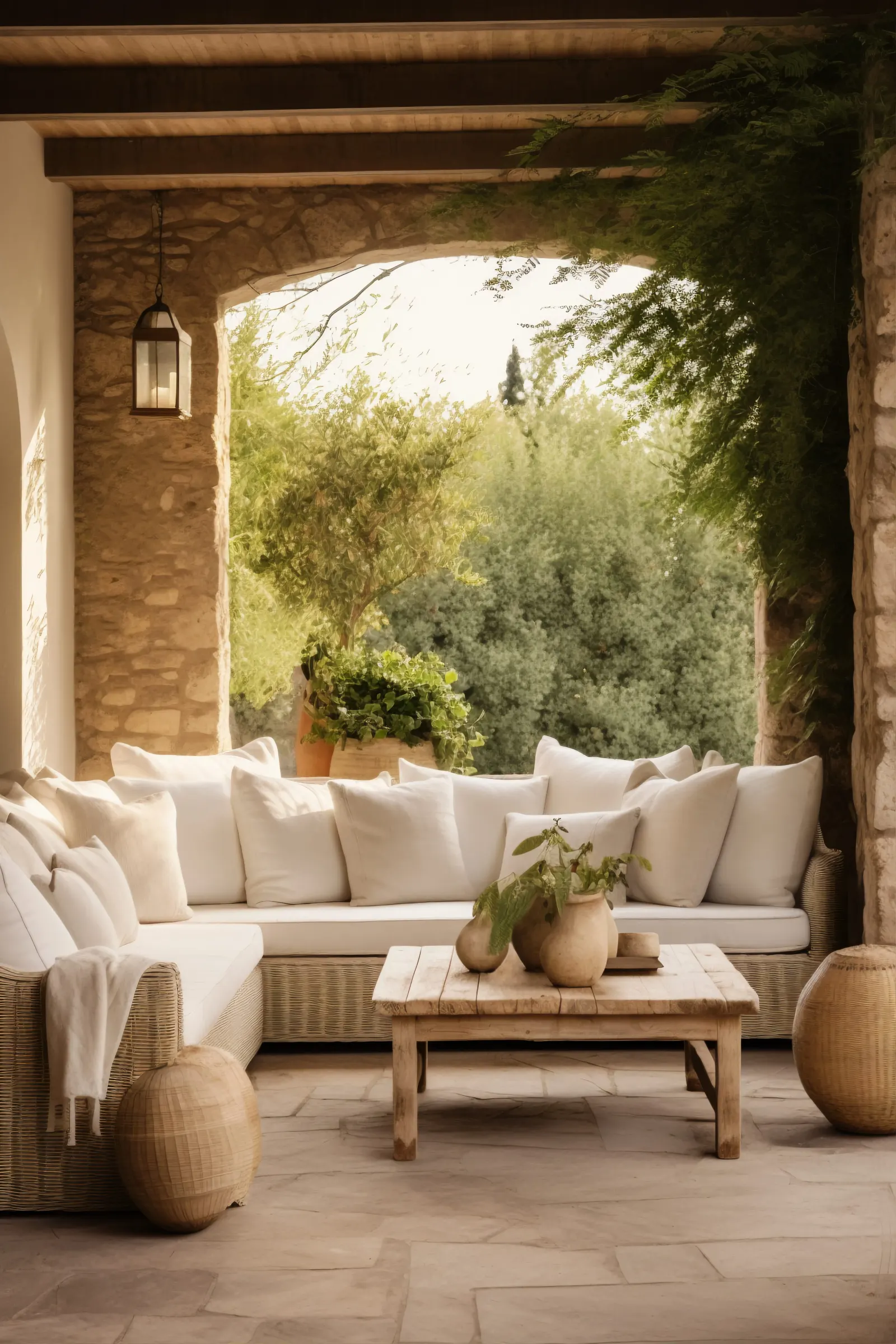 Outdoor living design — lounge and garden space